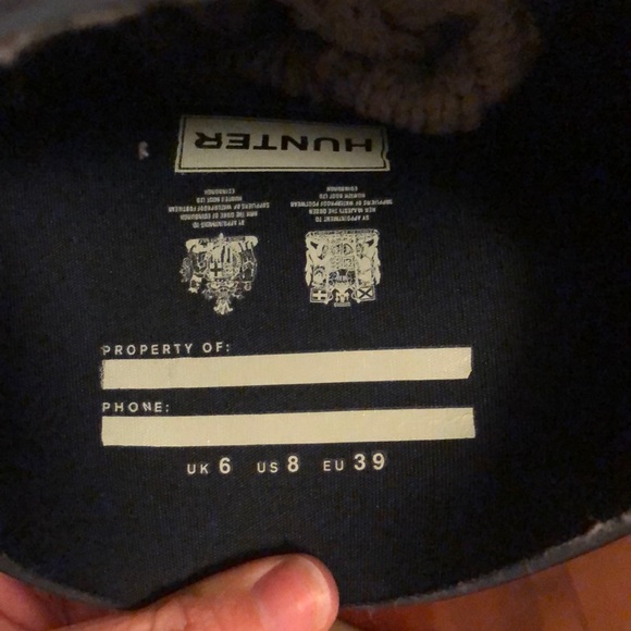 Hunter Tall Navy Blue Rain Boots - Picture 2 of 4